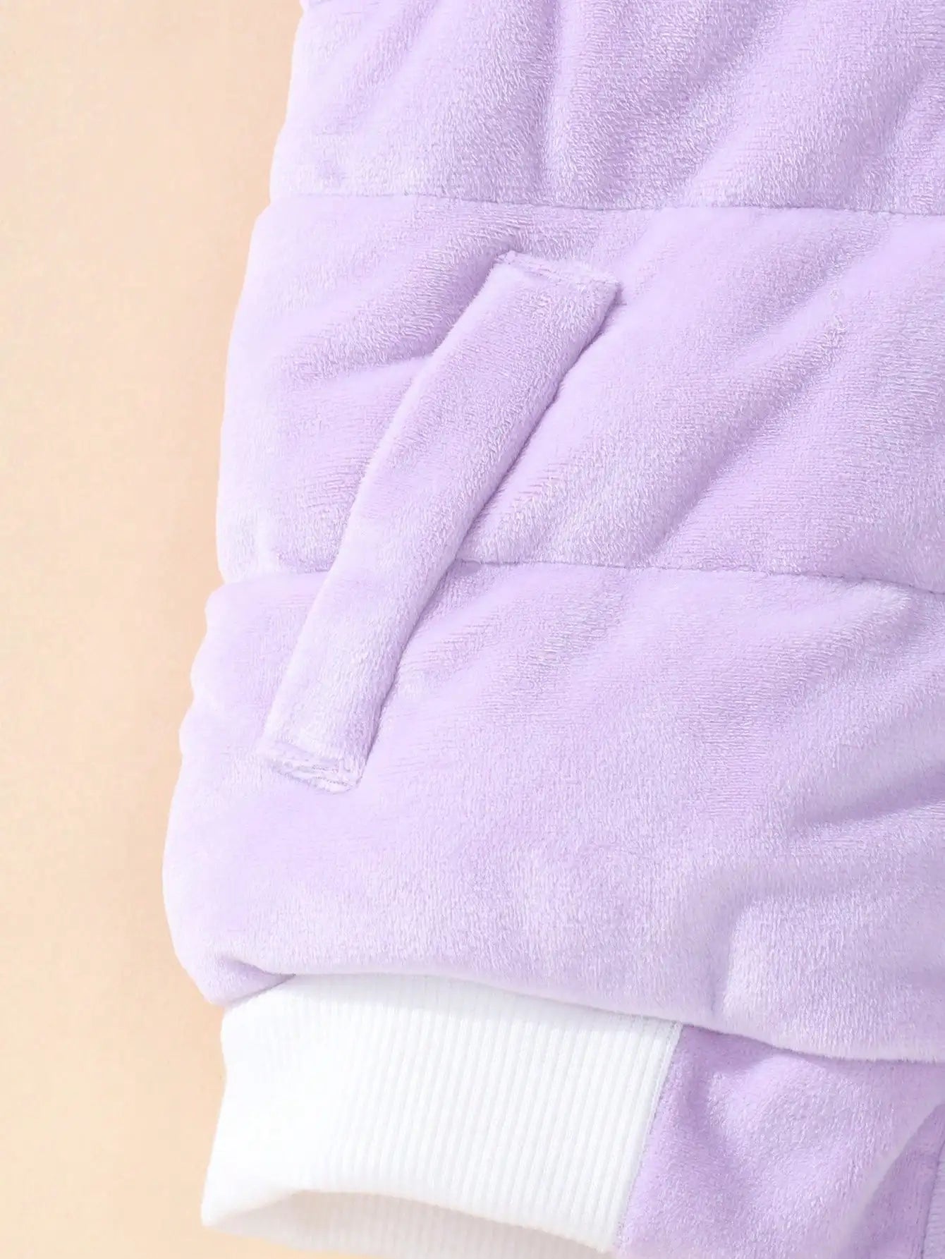 A Sweet And Cute Rabbit Embroidery Set for Baby Girls - Cotton - Padded Jacket And Vest w/pants (3 - Piece Set) - silverfoxgoods